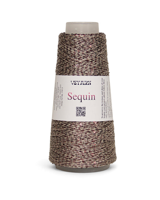 Mocha Shine Sequin Yarn 450 m / 100 g – 55% Polyamide, 45% Polyester