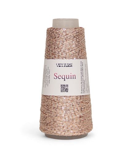 Delicate sparkle yarn on a light base for knitting & crochet