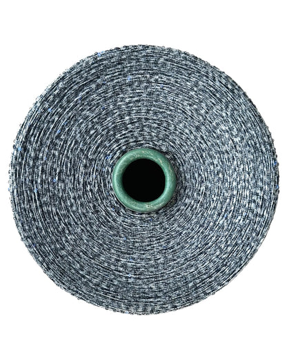 Top view of “Blue Frost” cone — dense winding and elegant sparkle