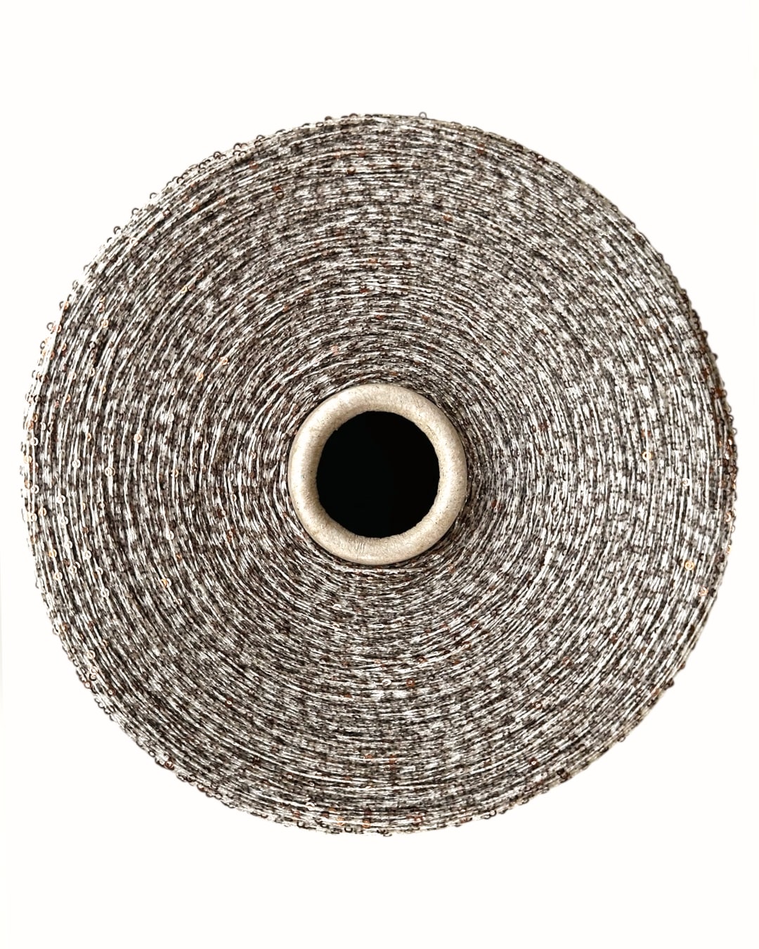 Roll of wire mesh on a white background