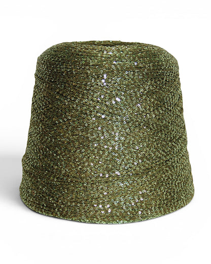 Luxury sequin yarn on colored base for knitting & crochet