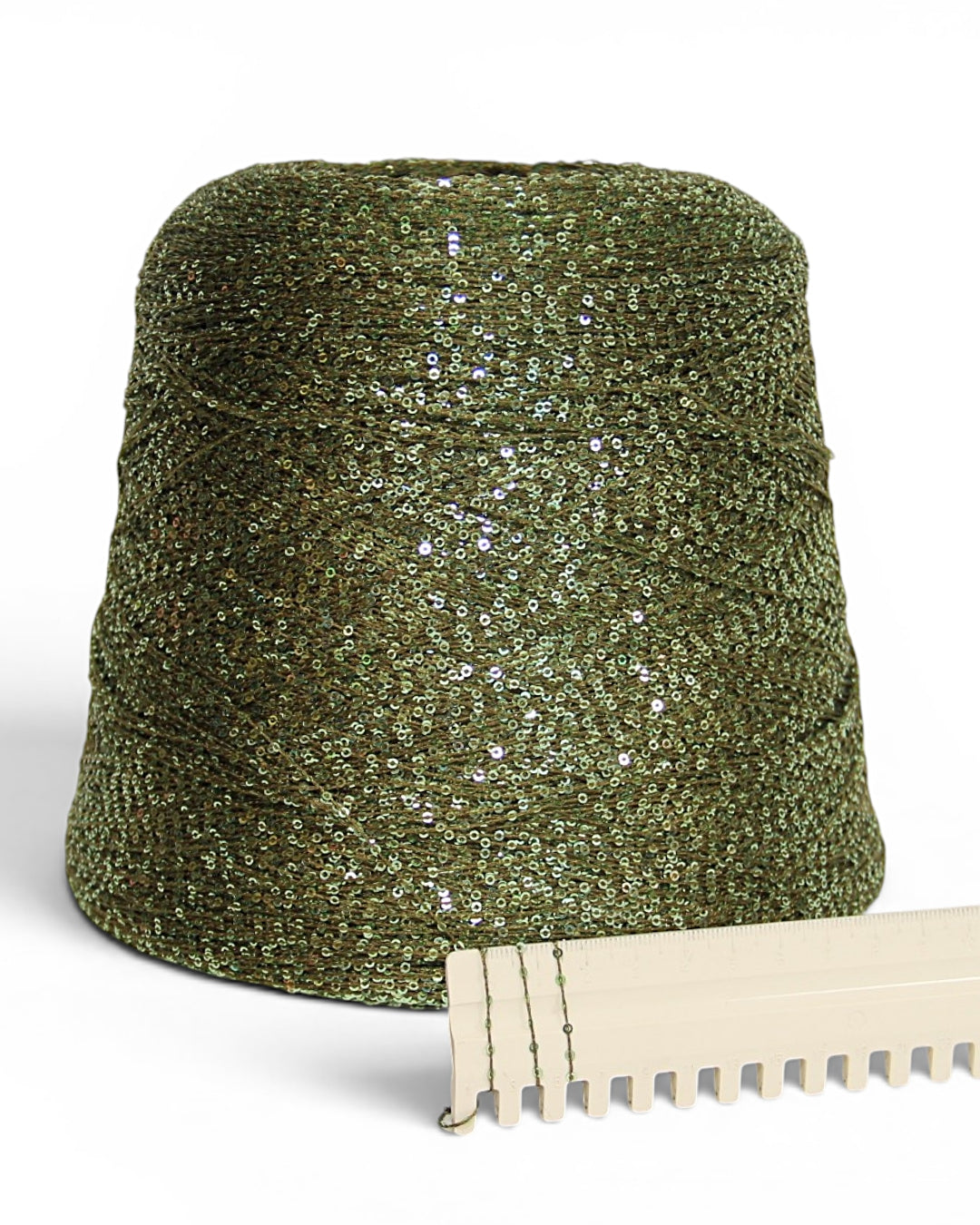 Luxury sequin yarn on colored base for knitting & crochet
