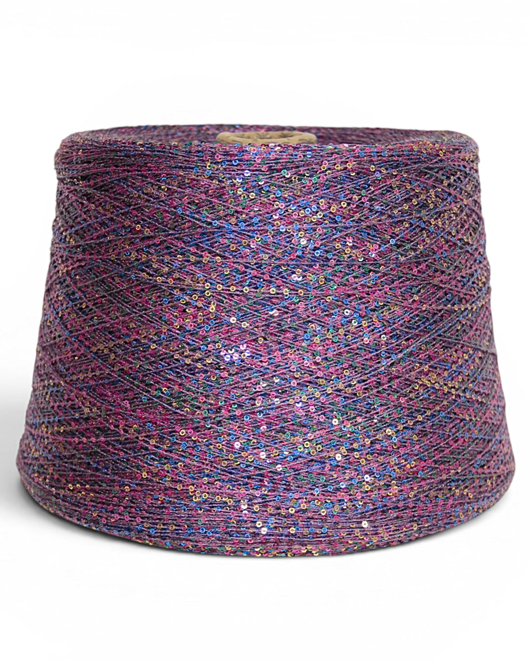 Luxury sequin yarn on colored base for knitting & crochet