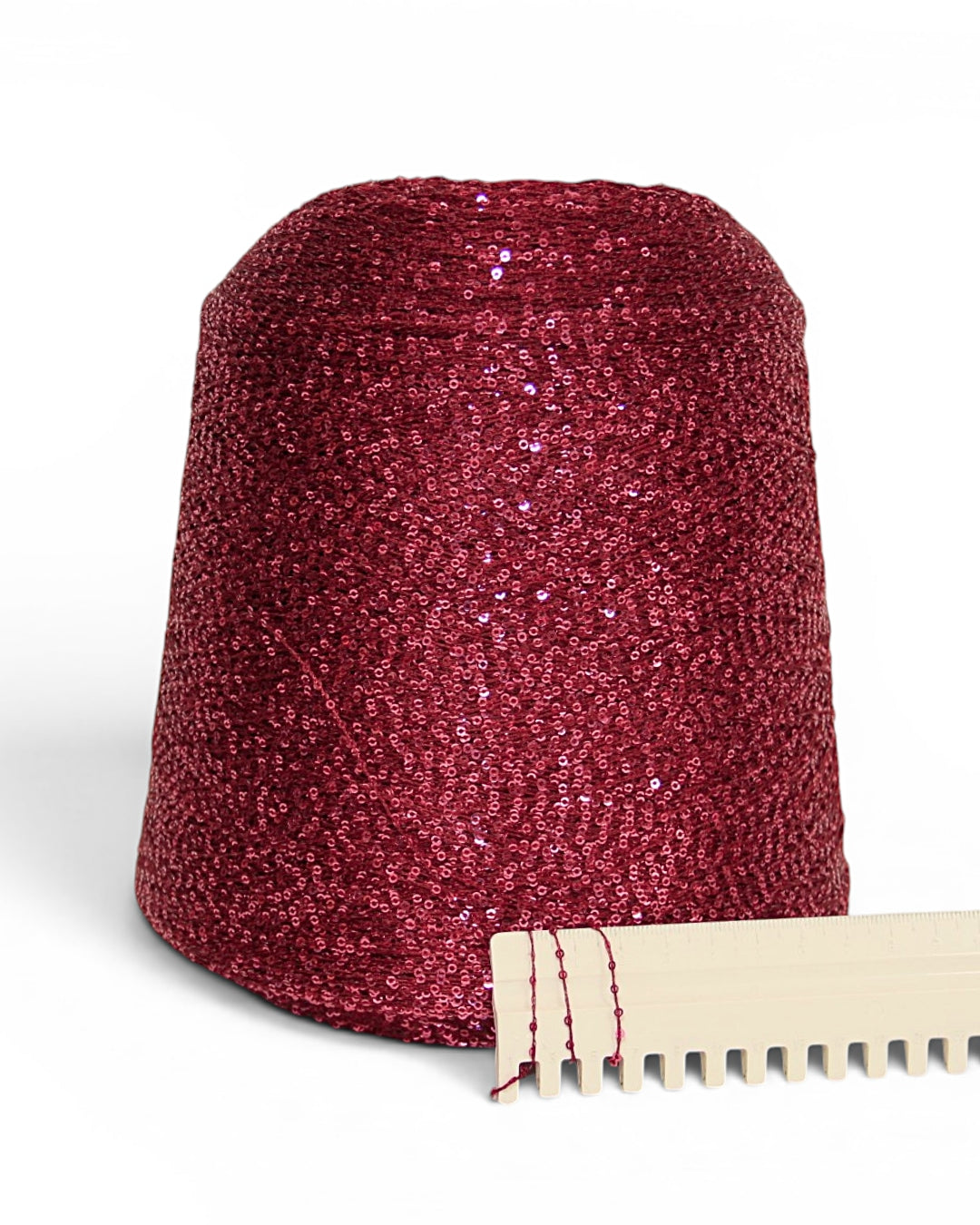 Luxury sequin yarn on colored base for knitting & crochet