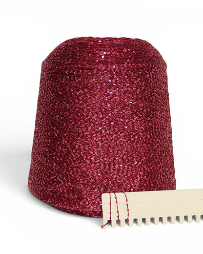 Luxury sequin yarn on colored base for knitting & crochet