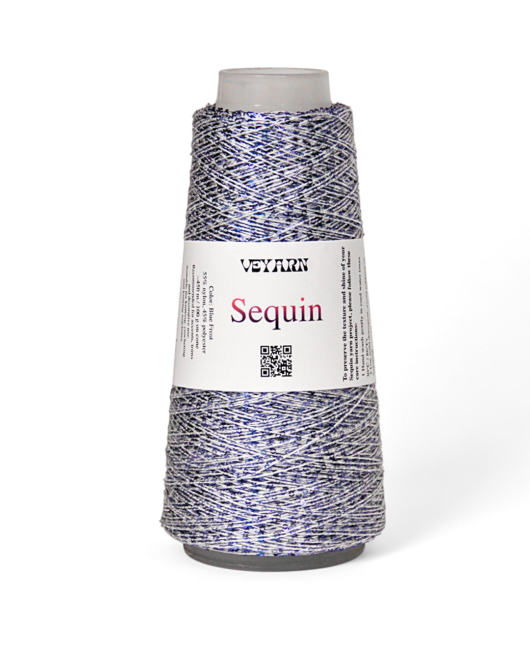 “Blue Frost” — sequin yarn from the Sequino collection