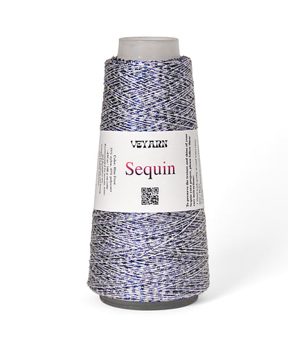 “Blue Frost” — sequin yarn from the Sequino collection