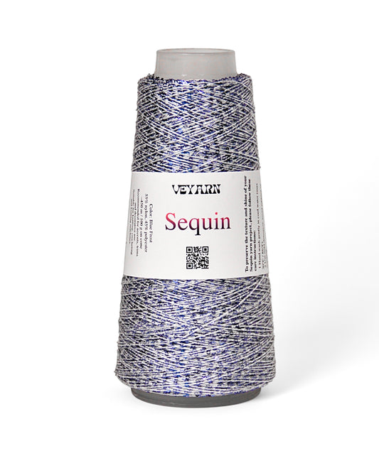 “Blue Frost” — sequin yarn from the Sequino collection