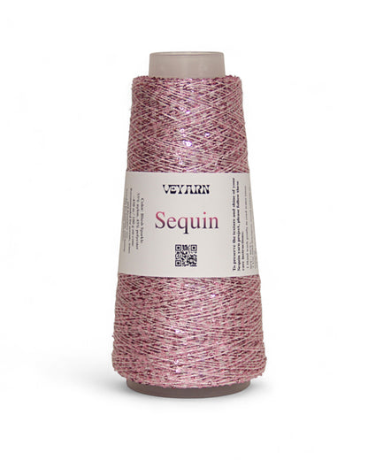 Delicate sparkle yarn on a light base for knitting & crochet
