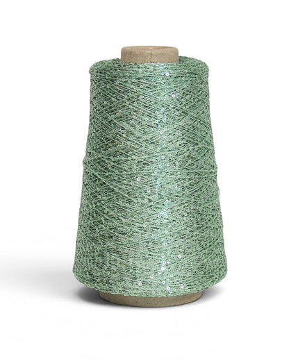 Luxury sequin yarn on colored base for knitting & crochet