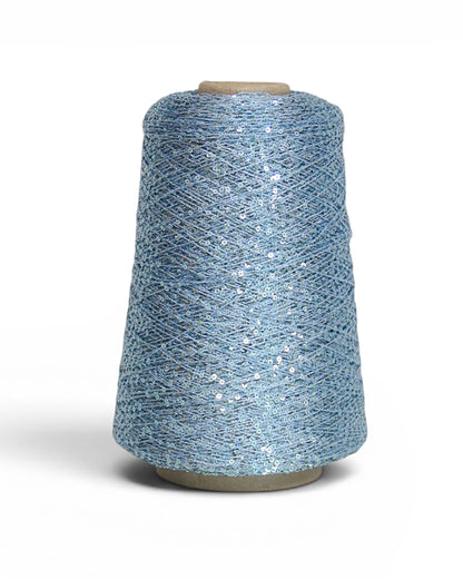 Luxury sequin yarn on colored base for knitting & crochet