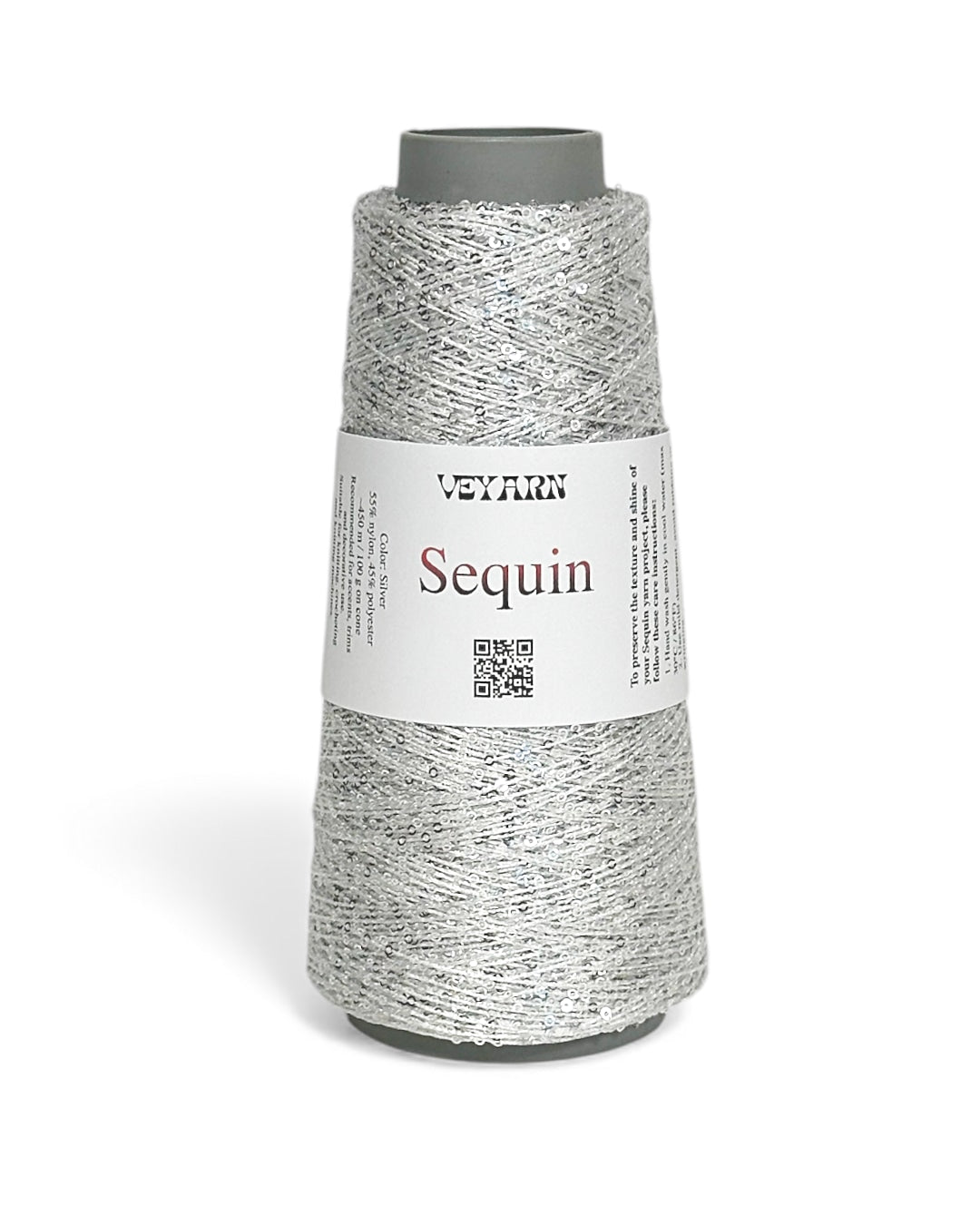 Silver — sequin yarn from the Sequino collection
