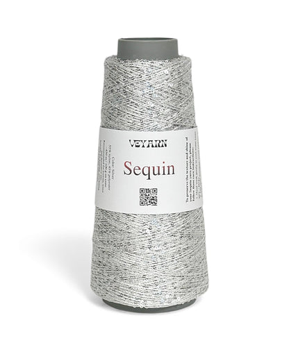 Silver — sequin yarn from the Sequino collection