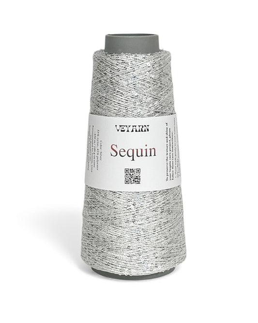 Silver — sequin yarn from the Sequino collection