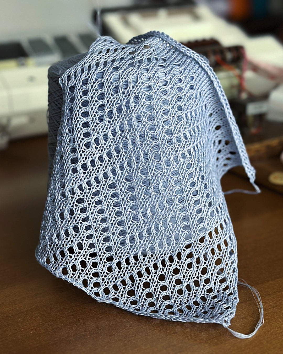 Linen Yarn Storm Blue — elegant linen yarn in a muted blue-grey shade (450 m / 100 g)