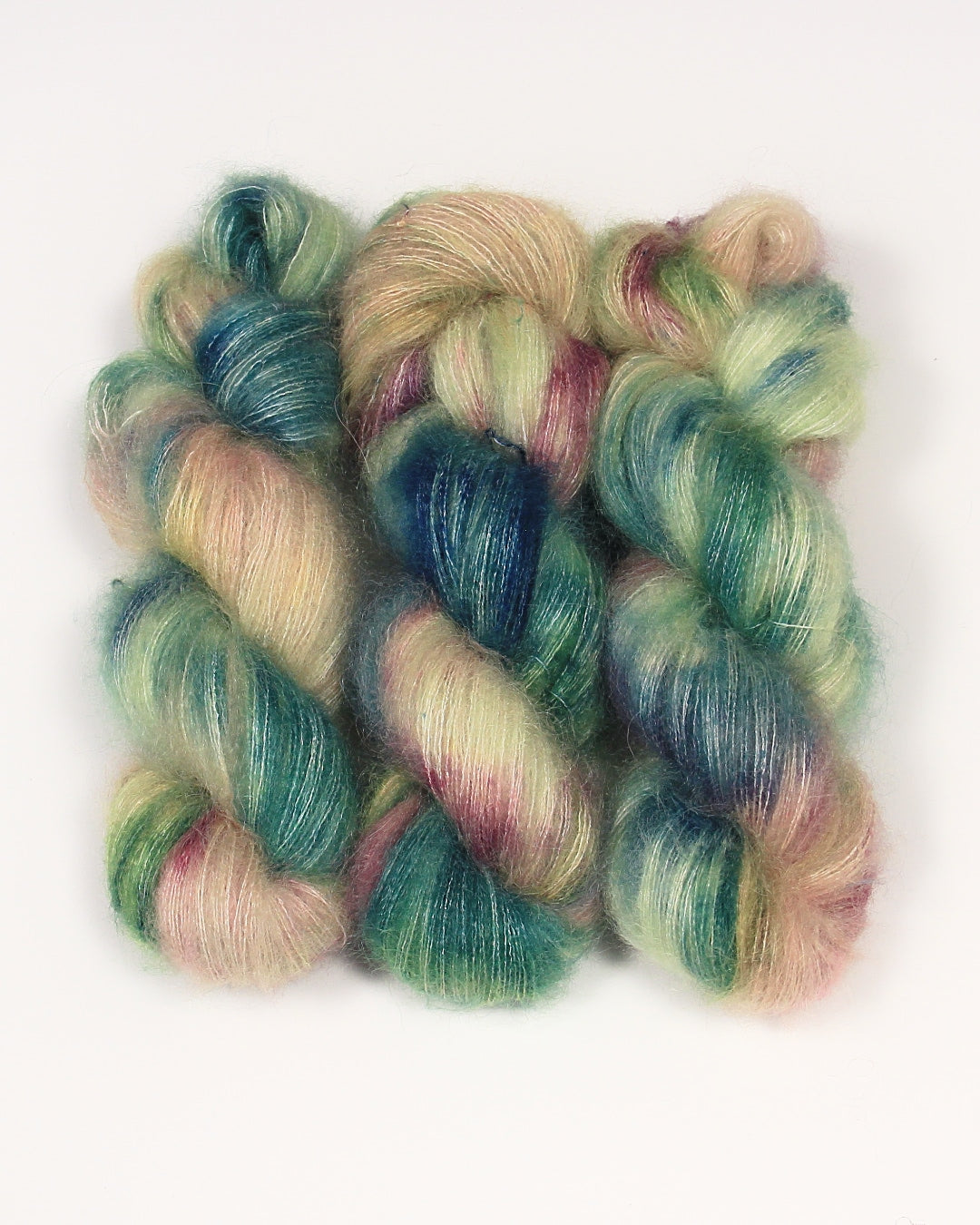 Superkid Mohair Silk — Mystic Garden — hand-dyed luxury yarn