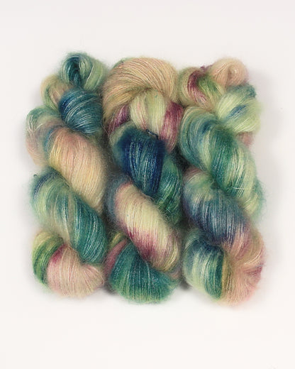 Superkid Mohair Silk — Mystic Garden — hand-dyed luxury yarn