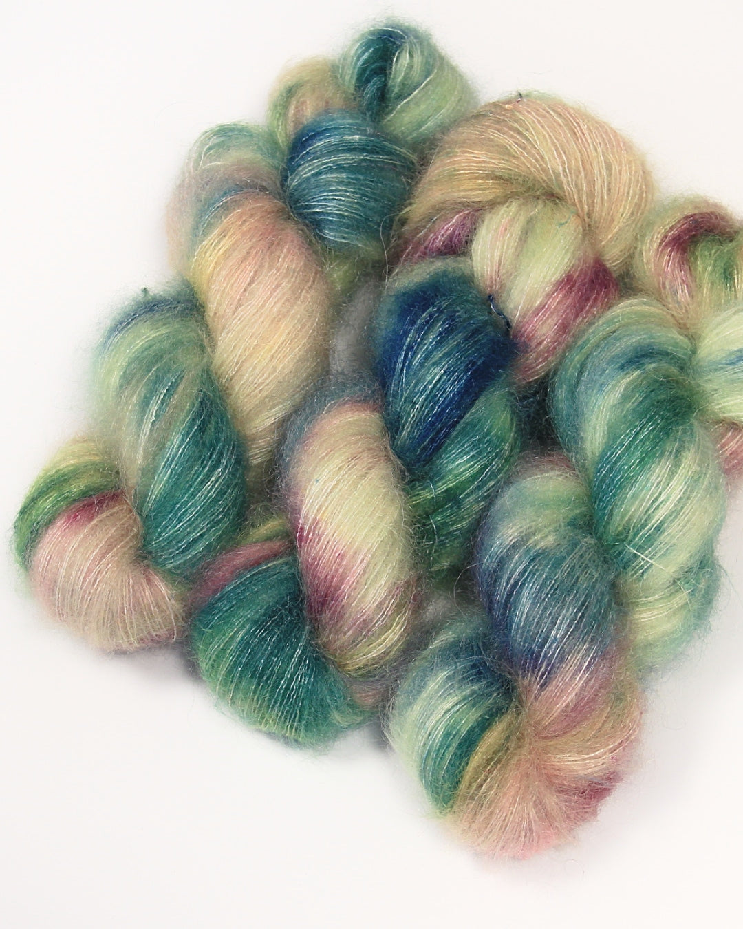 Superkid Mohair Silk — Mystic Garden — hand-dyed luxury yarn