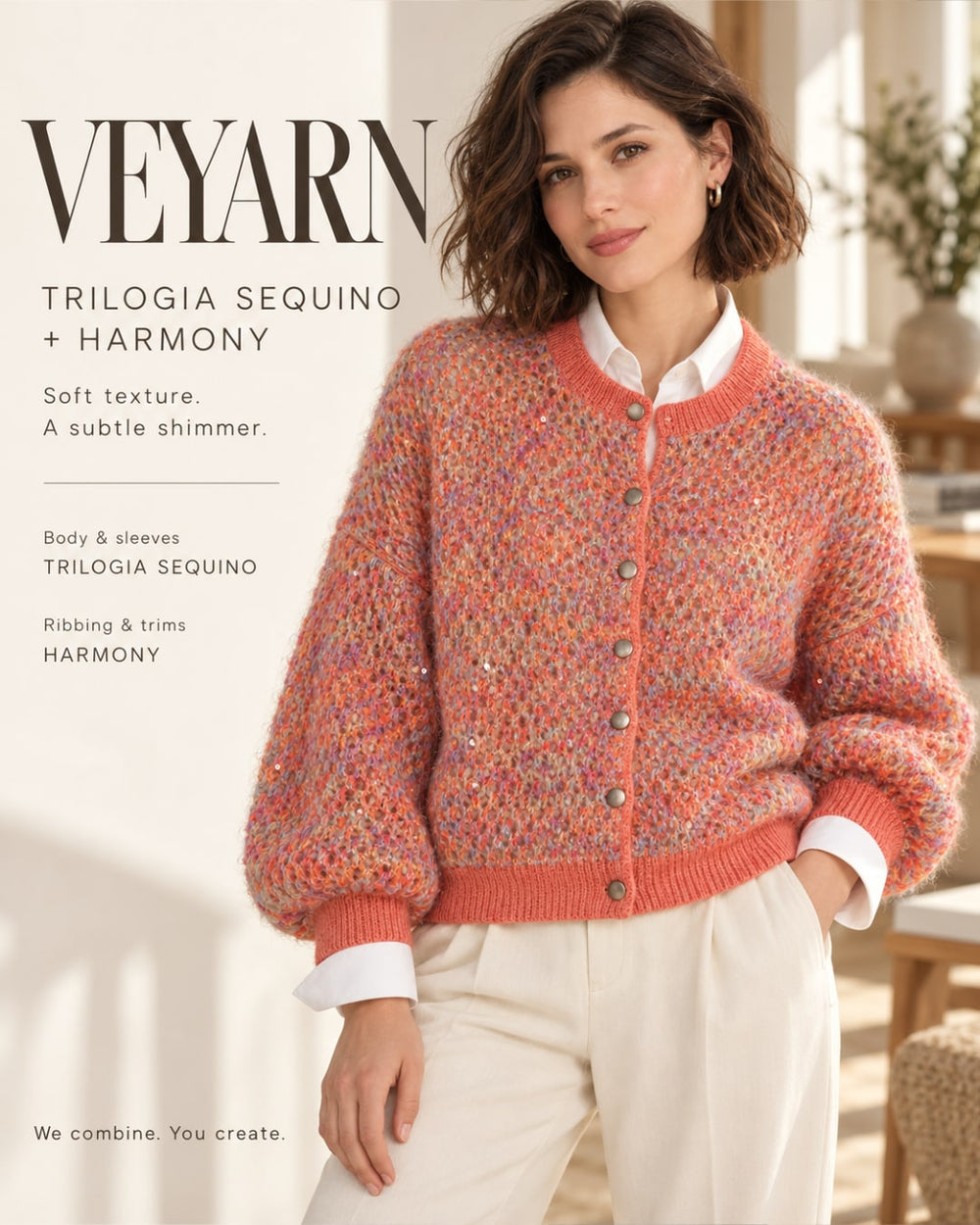 TRILOGIA SEQUIN — Mix of Three Italian Yarns with Sequins