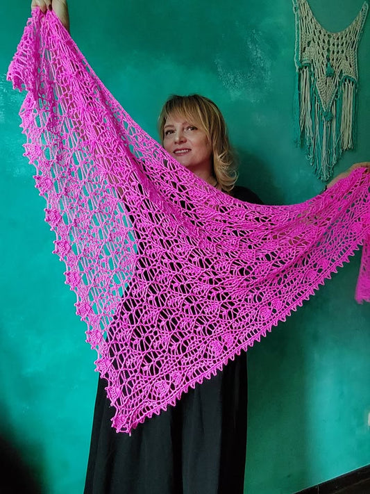 MILA Electric Pink — hand-dyed sock yarn, 400 m / 100 g