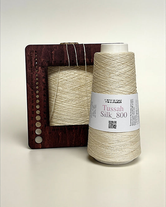 Tussah Silk — 100% Natural Wild Silk on Cone (800 m / 100 g)