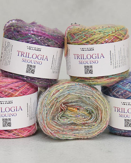 TRILOGIA SEQUIN — Mix di Tre Filati Italiani con Paillettes