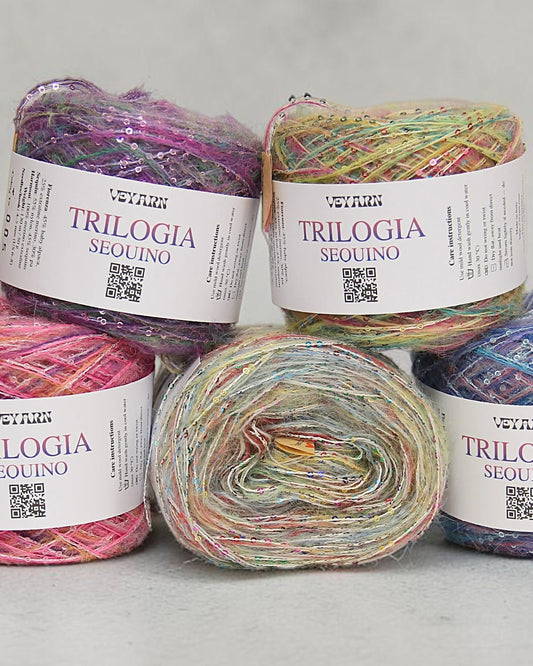 TRILOGIA SEQUIN — Mix of Three Italian Yarns with Sequins