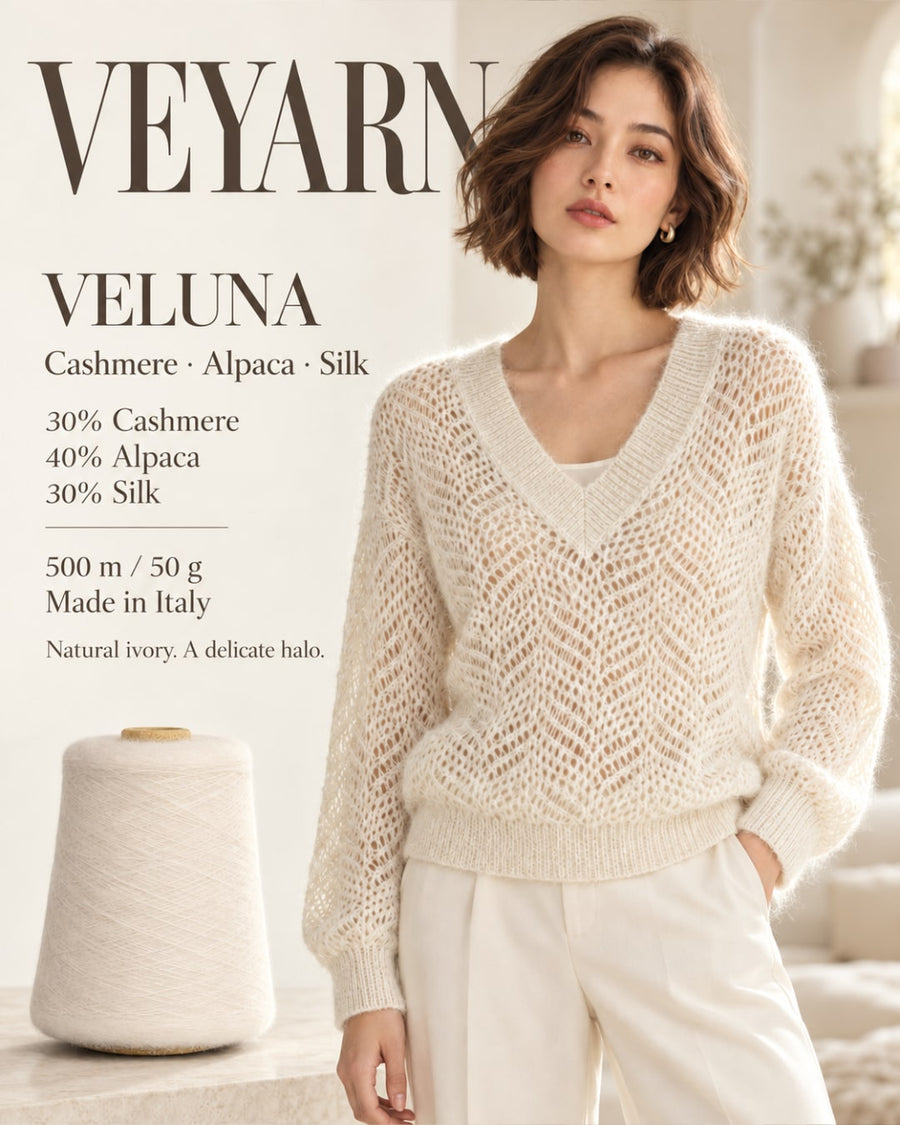 Veluna – Premium Italian Cashmere Alpaca Silk Yarn | VEYARN