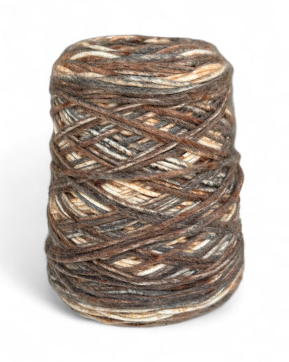 Coffee mix cone yarn with warm neutral tones — VEYARN