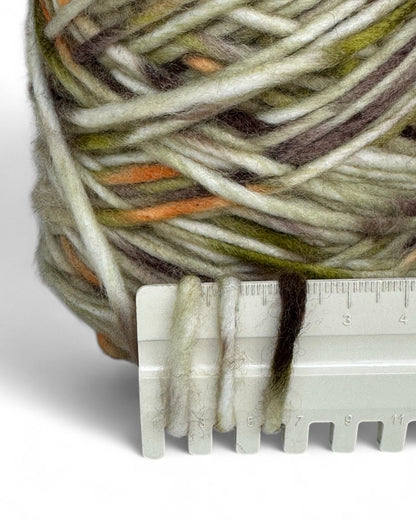 Multicolored strand in olive and fall shades — VEYARN