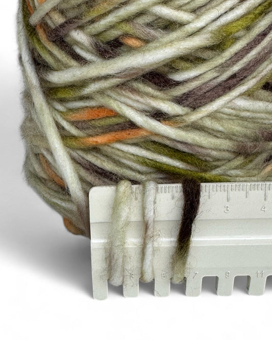 Multicolored strand in olive and fall shades — VEYARN