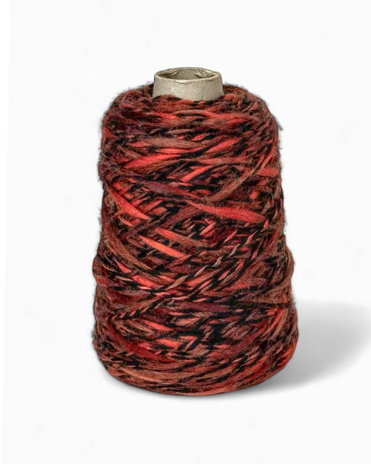 Cone yarn Flame — wool & acrylic, ~140 m/100 g