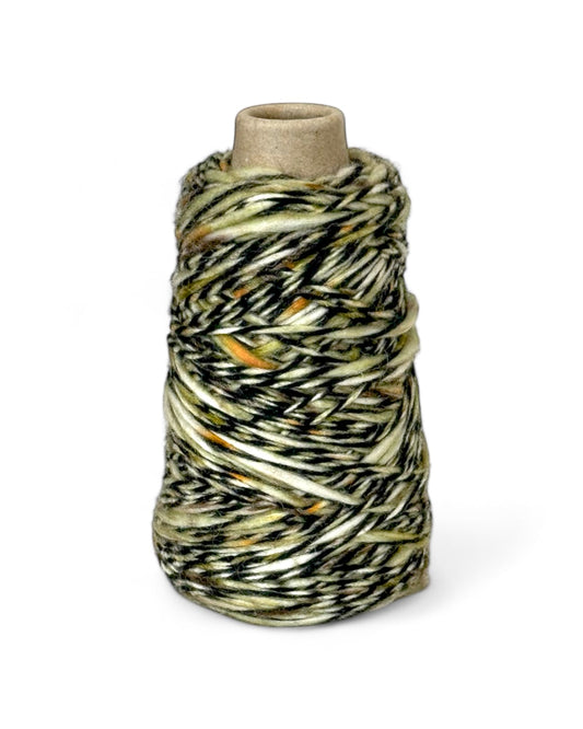 Cone yarn Golden Olive, weight 140 g