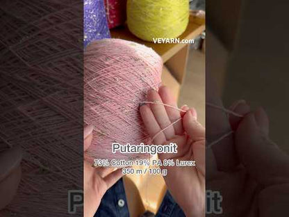 Putaringonit — filato designer in cotone con effetto knot e lurex